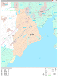 West Haven Wall Map Premium Style 2024